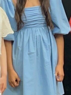 Abercrombie & Fitch Dusty Blue Smocked Top